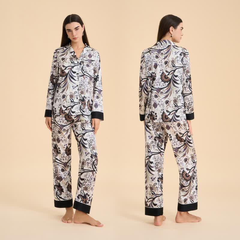 Ownkoti Vintage Vine & Floral Pajama Set - image 1