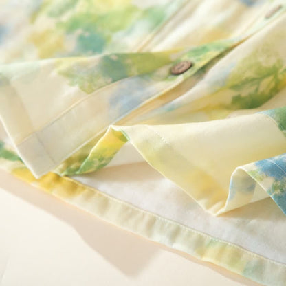 Ownkoti Floral Ruffled Cotton Gauze Pajama Set - image 9