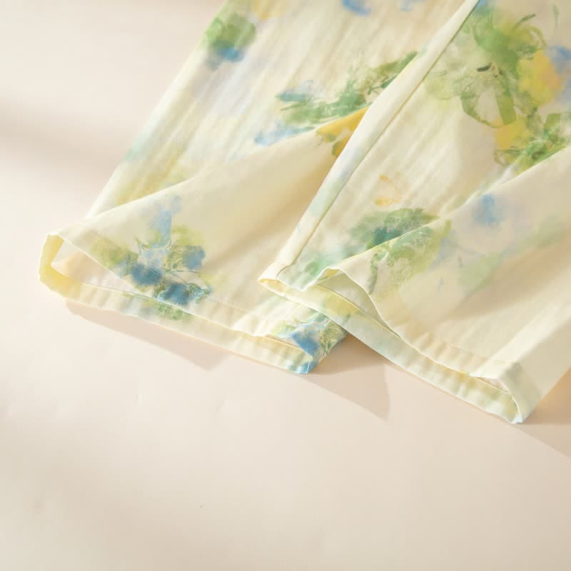 Ownkoti Floral Ruffled Cotton Gauze Pajama Set - image 11