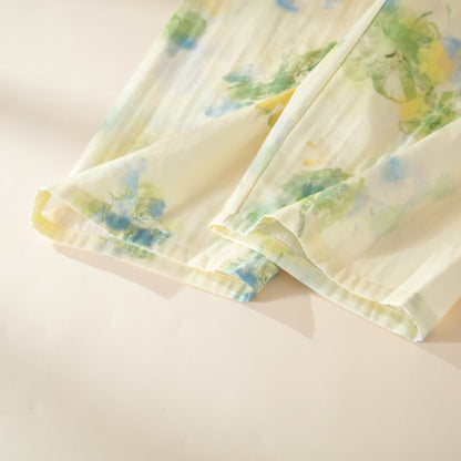 Ownkoti Floral Ruffled Cotton Gauze Pajama Set - image 11