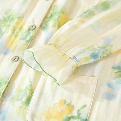 Ownkoti Floral Ruffled Cotton Gauze Pajama Set - image 6