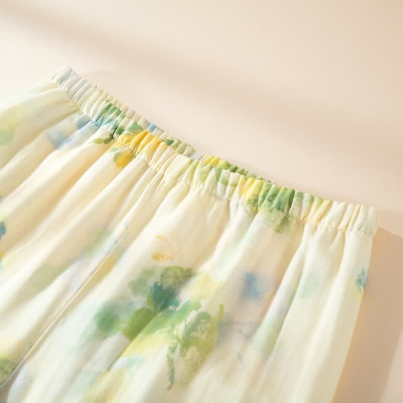 Ownkoti Floral Ruffled Cotton Gauze Pajama Set - image 10