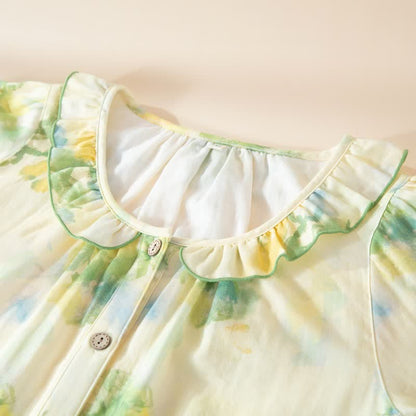 Ownkoti Floral Ruffled Cotton Gauze Pajama Set - image 5
