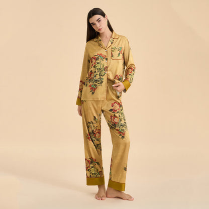 Ownkoti Luxurious Floral & Green Leaf Pajama Set - image 3