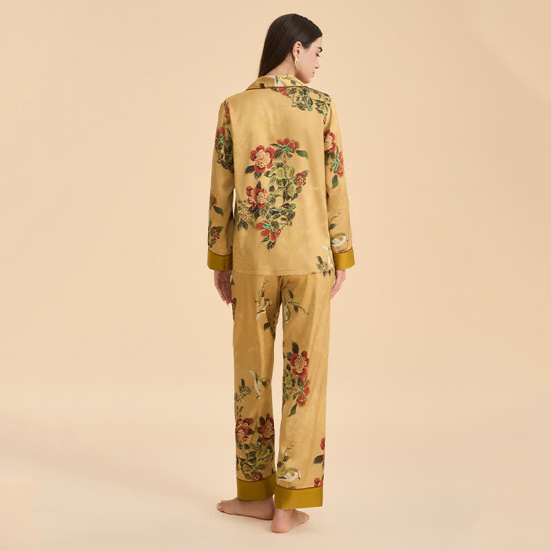 Ownkoti Luxurious Floral & Green Leaf Pajama Set - image 6