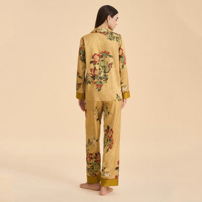 Ownkoti Luxurious Floral & Green Leaf Pajama Set - image 6