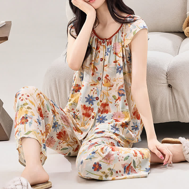 Ownkoti Rustic Style Floral Bloom Loungewear Set - image 1