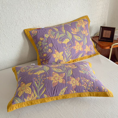 Ownkoti Pastoral Floral & Leaf Cotton Gauze Quilt Blanket - image 11