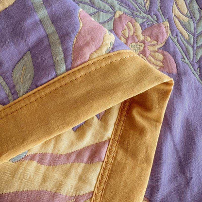 Ownkoti Pastoral Floral & Leaf Cotton Gauze Quilt Blanket - image 12