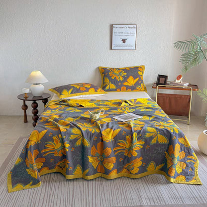 Ownkoti Artistic Floral & Butterfly Cotton Gauze Quilt Blanket - image 16