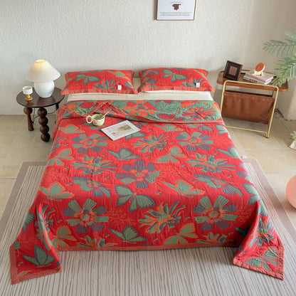 Ownkoti Artistic Floral & Butterfly Cotton Gauze Quilt Blanket - image 3