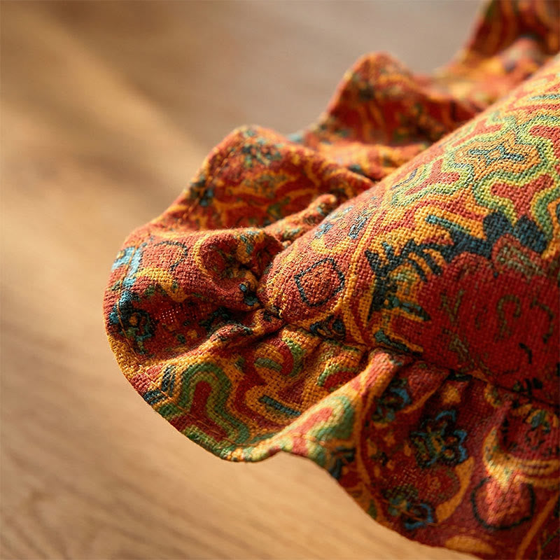 Ownkoti Moroccan Geometric Ruffle Throw Pillow - image 1