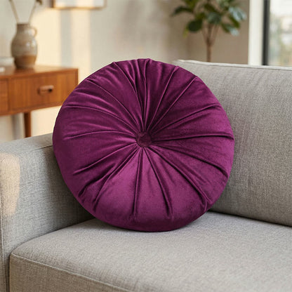 Ownkoti Vintage Floral Round Throw Pillow - Purple - 35cm x 35cm - image 2