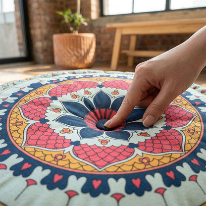Ownkoti Mandala Bohemian Leaf Throw Pillow - image 1