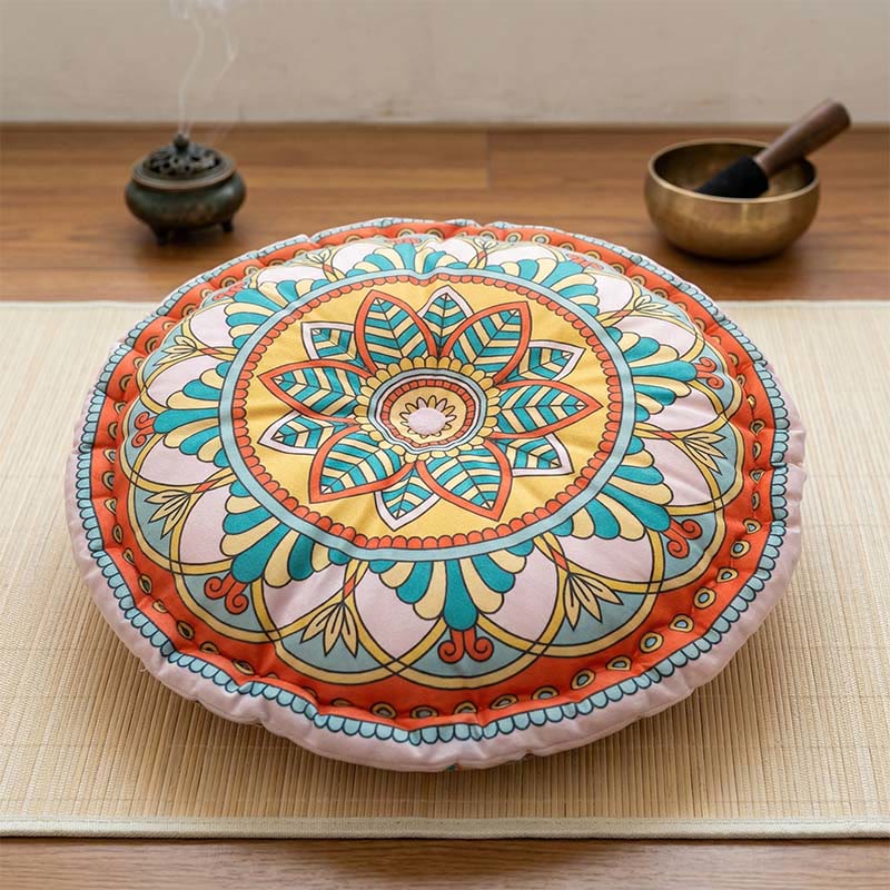 Ownkoti Mandala Bohemian Floral Pink Throw Pillow - Pink - 45cm x 45cm x 8cm - image 0