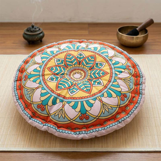 Ownkoti Mandala Bohemian Floral Pink Throw Pillow - Pink - 45cm x 45cm x 8cm - image 0
