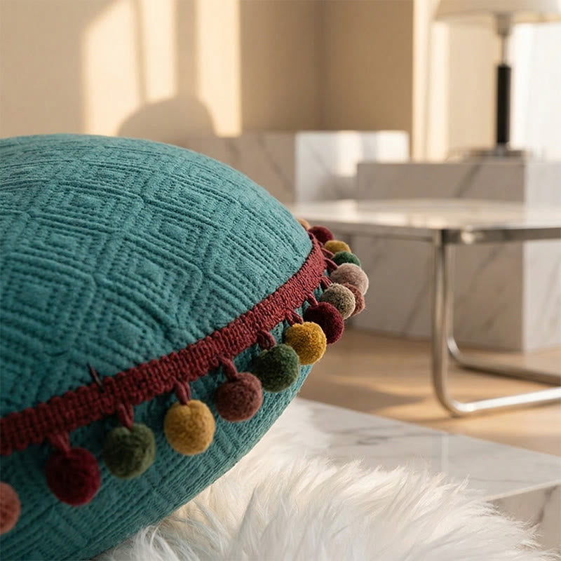Ownkoti Round Hand-Sewn Button Throw Pillow - image 5