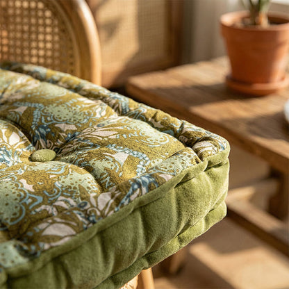 Ownkoti Vintage Green Square  Throw Pillow - image 1