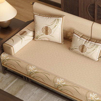 Ownkoti Vintage Orchid Print Sofa Protector - image 4