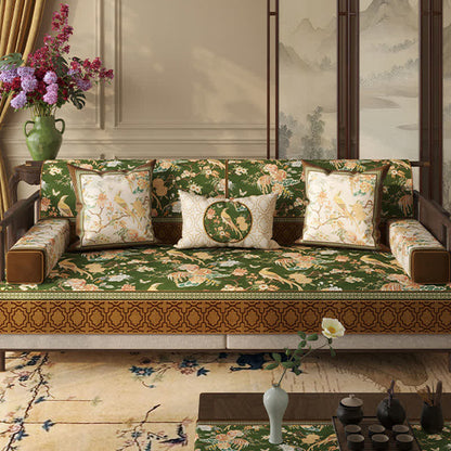Ownkoti Vintage Floral & Bird Print Sofa Protector - image 4