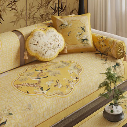 Ownkoti Oriental Style Bird & Floral Sofa Protector - image 4