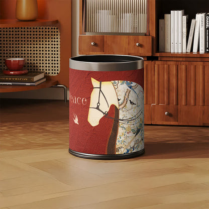 Ownkoti Lychee Texture Equestrian Leather Trash Can - image 7