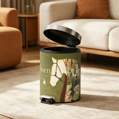 Ownkoti Lychee Texture Equestrian Leather Trash Can - image 4
