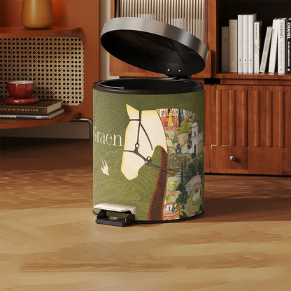 Ownkoti Lychee Texture Equestrian Leather Trash Can - image 3
