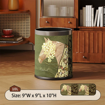 Ownkoti Magnificent Horse Lychee Texture Leather Bin - Standard - 9"W x 9"L x 10"H - image 2