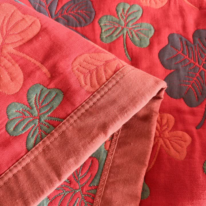 Ownkoti Four-leaf Clover Cotton Gauze Quilt Blanket - image 14