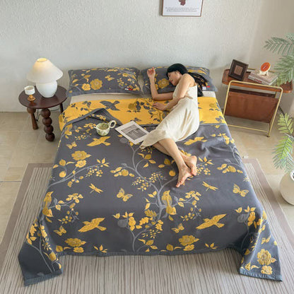 Ownkoti Branch & Bird Cotton Gauze Quilt Blanket - image 6