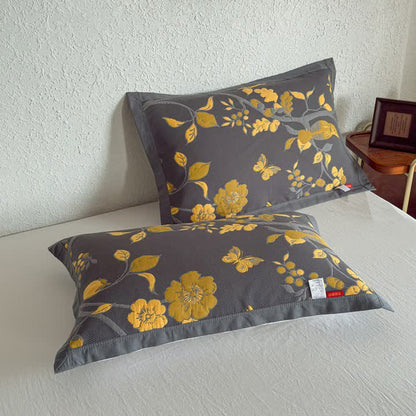 Ownkoti Branch & Bird Cotton Gauze Quilt Blanket - 2PCS Pillow Towels - 20" x 31" - image 11