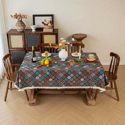 Ownkoti Exotic Kaleidoscope Mandala Jacquard Tablecloth - image 1