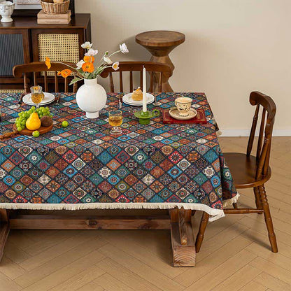 Ownkoti Exotic Kaleidoscope Mandala Jacquard Tablecloth - image 2