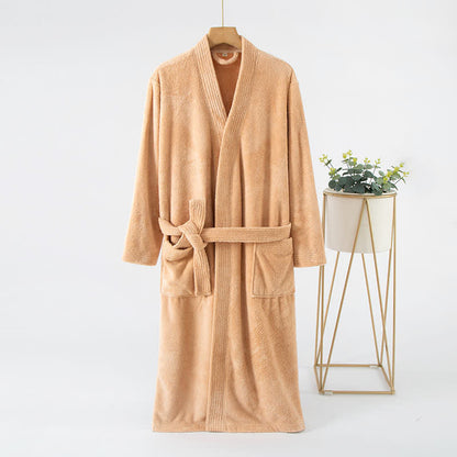 Ownkoti His & Hers Solid Color Absorbent Bath Robe - Brown - Women: L - image 4