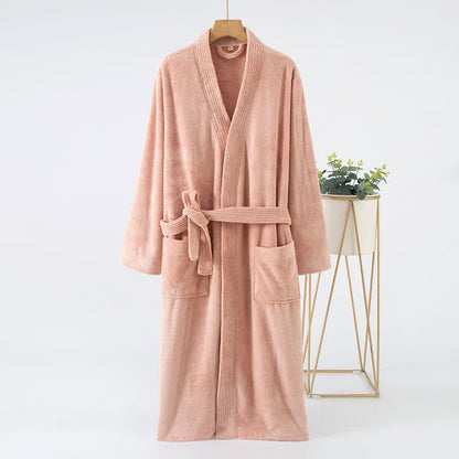 Ownkoti His & Hers Solid Color Absorbent Bath Robe - Pink - Women: L - image 9