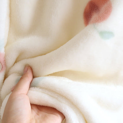 Ownkoti Peach Print Plush Hooded Bathrobe - image 11