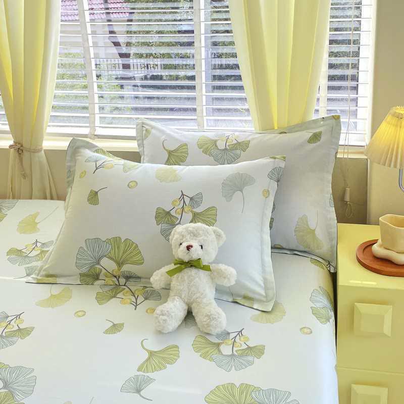 Ownkoti Refresh Ginkgo Leaf Pure Cotton Bedding - 19" x 29" - 2PCS Pillowcases - image 6