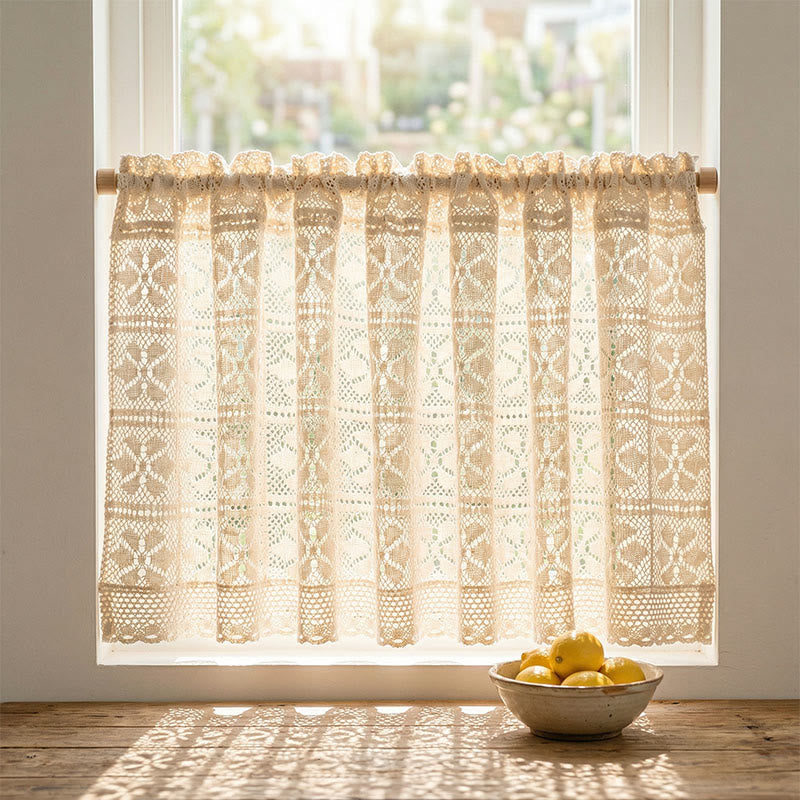 Ownkoti Bohemian Windmill  Pattern Crochet Tier Curtain - image 2