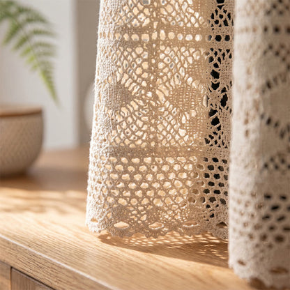 Ownkoti Bohemian Windmill  Pattern Crochet Tier Curtain - image 1