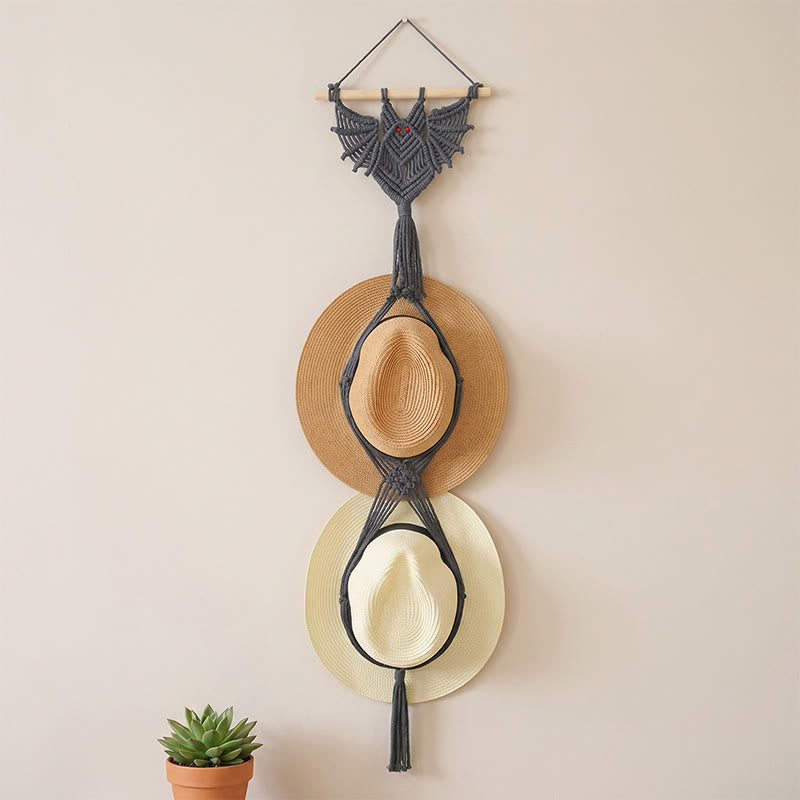 Ownkoti Gothic Boho Bat Wall Hanging - Black - 30cm x 105cm - image 3