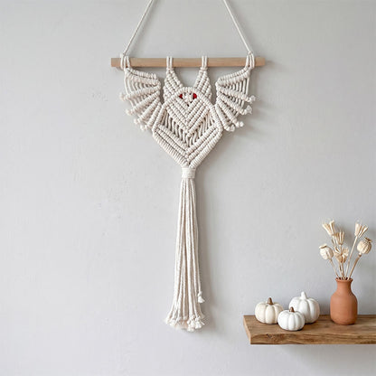 Ownkoti Gothic Bat Plant Hanger Wall Hanging - White - 30cm x 50cm - image 0
