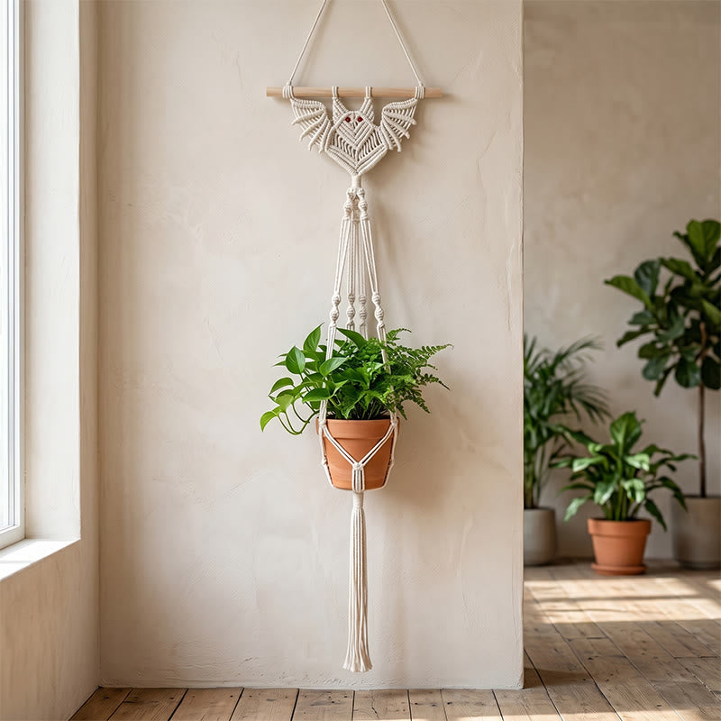 Ownkoti Gothic Bat Plant Hanger Wall Hanging - White - 30cm x 100cm - image 3