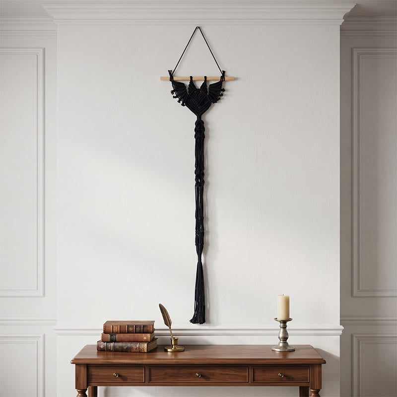 Ownkoti Gothic Bat Plant Hanger Wall Hanging - Black - 30cm x 100cm - image 4