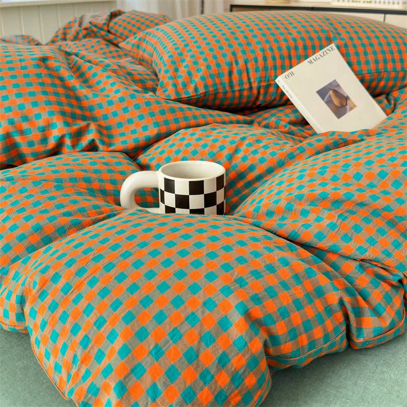 Ownkoti Small Check Gingham Cotton Bedding Set - image 12