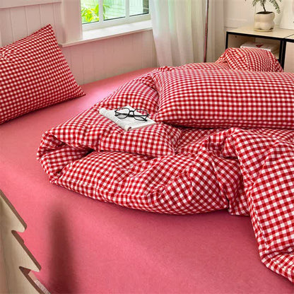 Ownkoti Small Check Gingham Pure Cotton Bedding Set - image 24