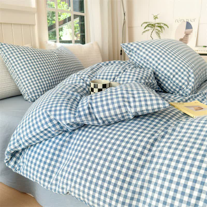 Ownkoti Small Check Gingham Pure Cotton Bedding Set - image 17