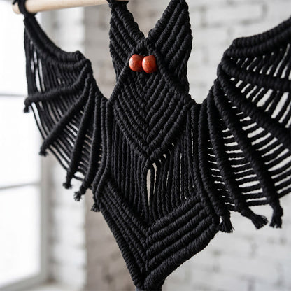 Ownkoti Gothic Macrame Tassels Bat Wall Hanging - image 1
