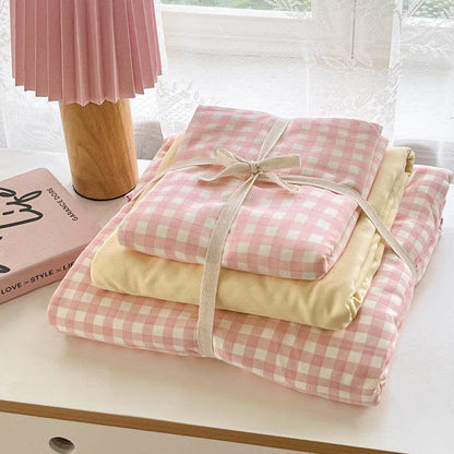 Ownkoti Pastel Gingham Pure Cotton Bedding Set - image 4
