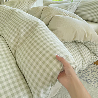 Ownkoti Pastel Gingham Pure Cotton Bedding Set - image 17